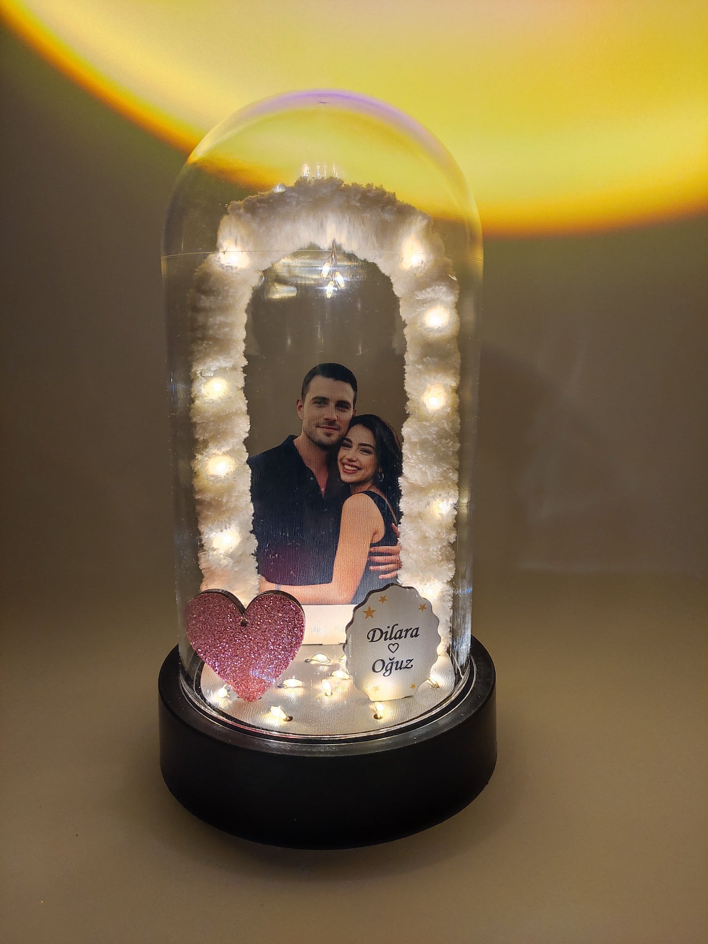 Sevgiliye Özel Işıklı Fanus