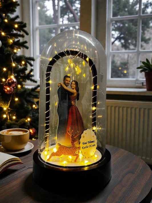 Kişiye Özel Işıklı Yılbaşı Fanusu