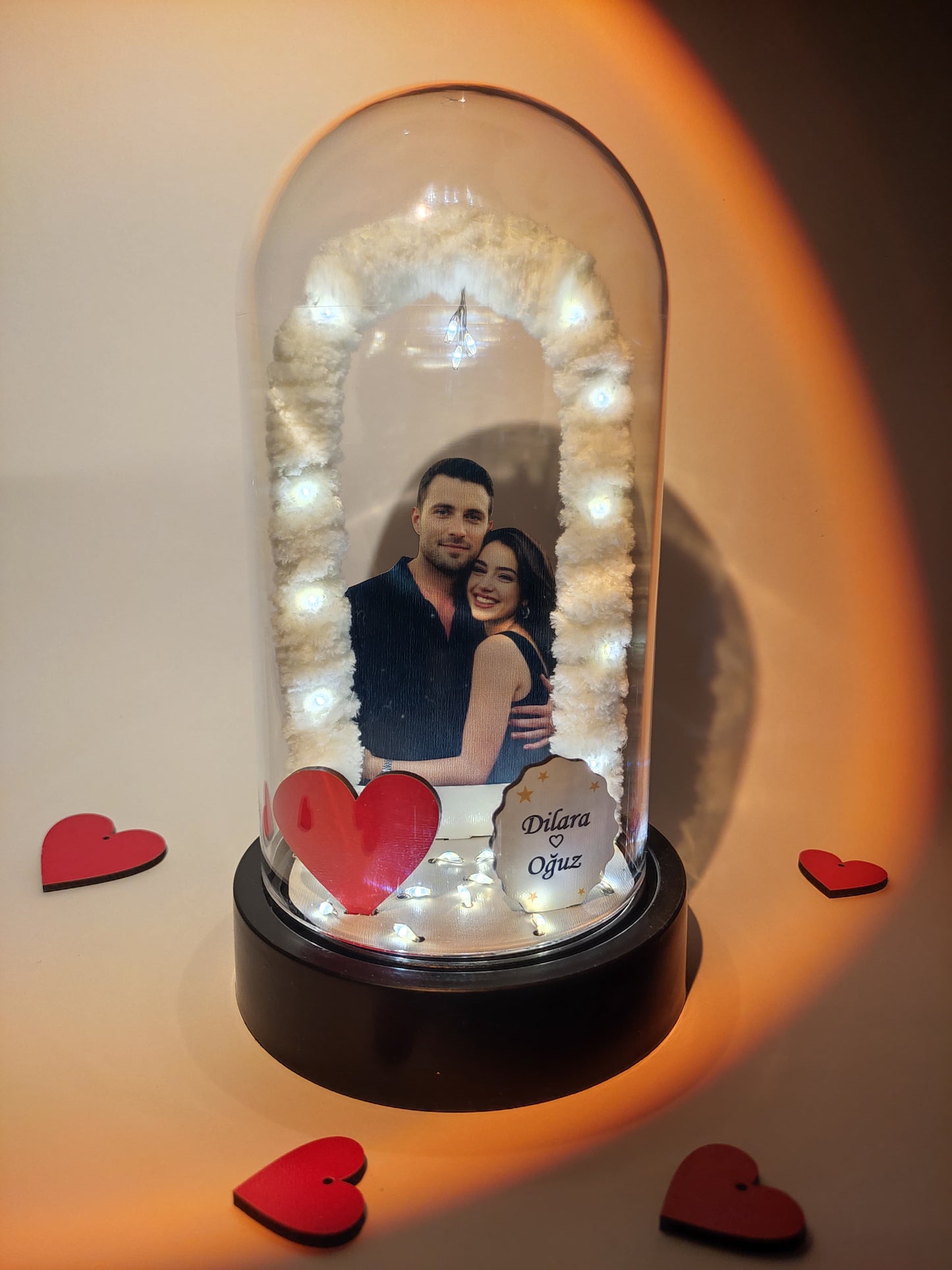 Sevgiliye Özel Işıklı Fanus