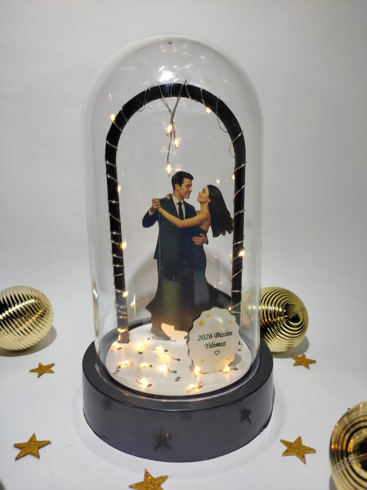 Kişiye Özel Işıklı Resimli Fanus